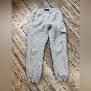 Buffalo David Bitton Evan Gray Sherpa Lined Sweatpants Kid’s Size 7